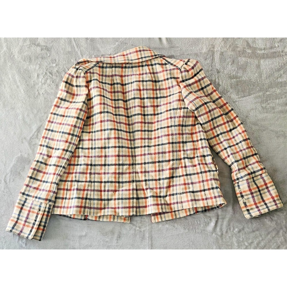 $500‎ Marc Jacobs Classic Plaid Wool Coat Preppy Vintage Size Small READ - Picture 9 of 13